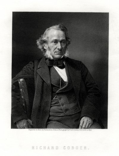 Richard Cobden, İngiliz üretici, Radikal ve Liberal devlet adamı, 19. yüzyıl. by W. Holl