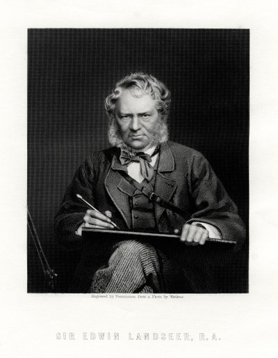 Sir Edwin Henry Landseer 1802-1873, İngiliz ressam, 19. yüzyıl by W. Holl