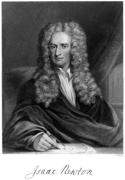 Sir Isaac Newton, İngiliz matematikçi, astronom ve fizikçi, 19. yüzyıl. by W. Holl