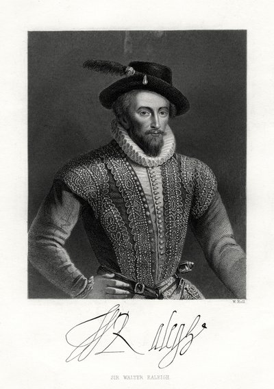 Sir Walter Raleigh, 19. yüzyıl by W. Holl