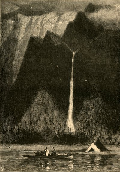 "Multnomah Şelalesi", 1872. by W. J. Linton