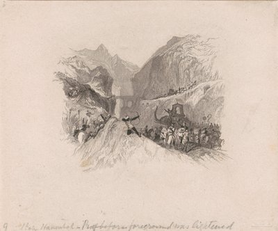 Hannibal Alpleri geçerken (skeç) by W. R. Smith