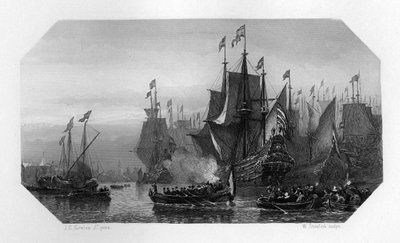 Piet Pieterszoon Hein gümüş filoyu getiriyor, Hollanda, 1629 c1870 by W. Steelink