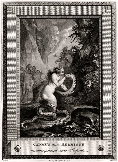 Cadmus ve Hermione, Yılanlara dönüşmüş, 1776 by W. Walker