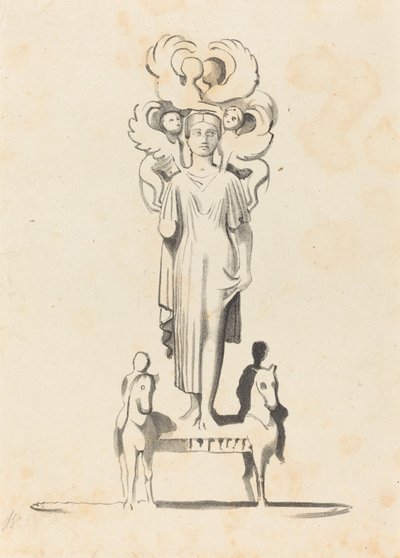 Aşil Barrowunda Bulunan Bronz Minerva Figürü by W. Walton after John Flaxman