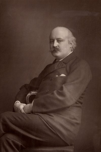 ""(Charles) Hubert (Hastings) Parry (1848-1918) (woodburytype) by W. and D. (after) Downey