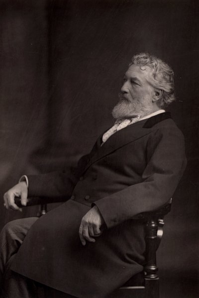""Frederick veya Frederic, Lord Leighton (1830-1896) Scarborough, Yorkshire'da doğmuş İngiliz ressam ve heykeltıraş. Kraliyet Akademisi Başkanı 1878-1896. (woodbury tipi) by W. and D. (after) Downey