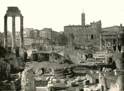 Forumun genel görünümü, Roma, İtalya, 1895. by W and S Ltd