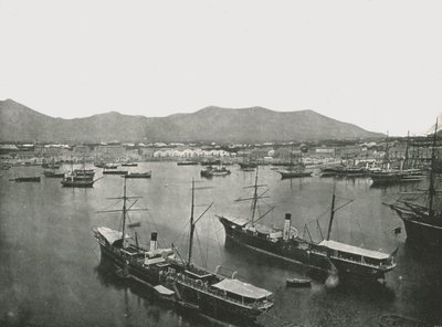 Limanın genel görünümü, Palermo, Sicilya, İtalya, 1895. by W and S Ltd
