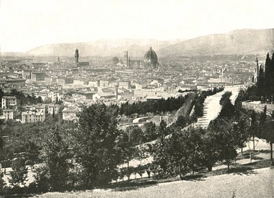 Floransa şehrinin panoraması, İtalya, 1895. by W and S Ltd