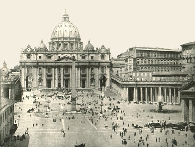 Aziz Petrus Bazilikası ve Vatikan, Roma, İtalya, 1895. by W and S Ltd
