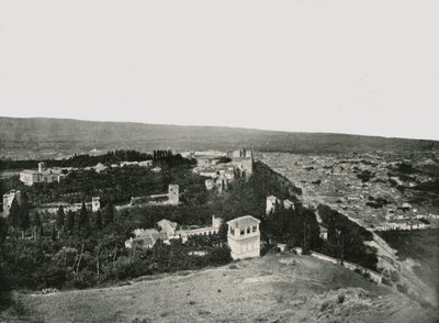 Şehir ve Alhambra, Granada, İspanya, 1895. by W and S Ltd