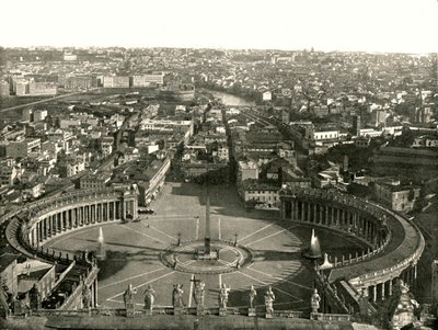 St Peters kubbesinden görünüm, Roma, İtalya, 1895. by W and S Ltd