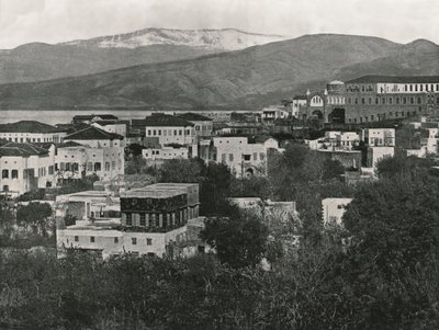 Lübnan Dağı ile şehrin görünümü, Beyrut, 1895. by W and S Ltd