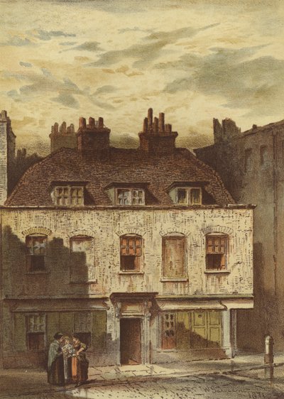 Eski Evler, Dyott Caddesi, Bloomsbury (chromolitho) by Waldo Sargeant