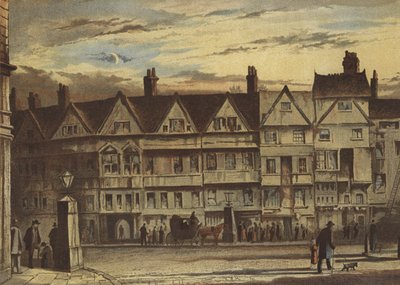 Eski Evler, Holborn Barlar (chromolitho) by Waldo Sargeant
