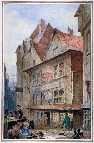 The Cock and Magpie Tavern, Drury Lane, Westminster, Londra, 1862 by Waldo Sargeant