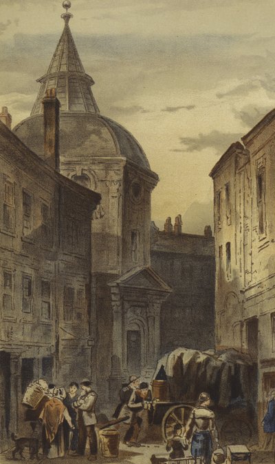Warwick Lane, Newgate Caddesi, Şehir (chromolitho) by Waldo Sargeant