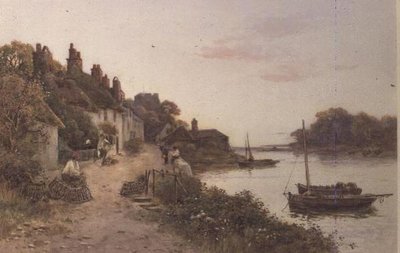 Bir Cornish köyünde balıkçı cağlıkları (kağıt üzerine suluboya) by Walker Stuart Lloyd