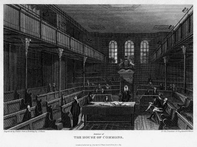 Avam Kamarası, Westminster, Londra, 1815. by Wallis