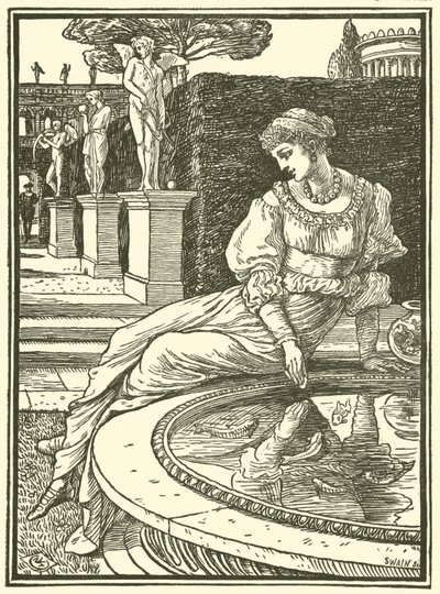 Prenses Fiorimonde (gravür) by Walter (after) Crane