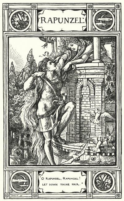 Rapunzel (gravür) by Walter (after) Crane