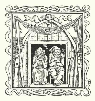 Balıkçı ve Karısı (gravür) by Walter (after) Crane