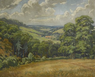 Devon Scene, Near Widdecombe Moor, 1949 dolayları (tuval üzerine yağlı boya) by Walter Ashworth