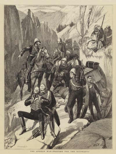 Afgan Savaşı, Filleri Bekliyor by Walter Charles Horsley