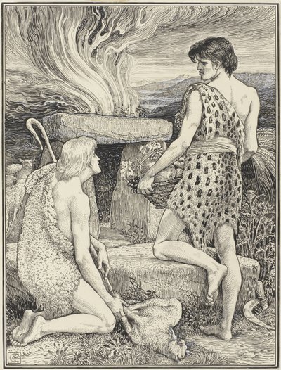 Kabil ve Habil by Walter Crane (signed by artist)