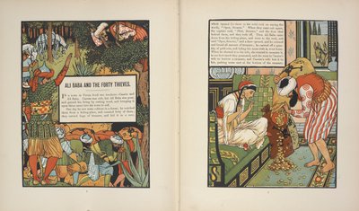 Ali Baba ve Kırk Haramiler. by Walter Crane
