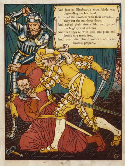 ಬ್ಲೂಬಿಯರ್ಡ್ (ಬಣ್ಣ ಲಿಥೋ) ಟರ್ಕಿ by Walter Crane