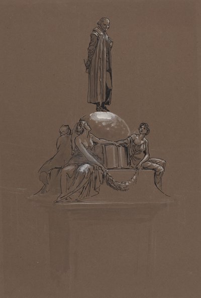 Shakespeare Anıtı için Tasarım by Walter Crane