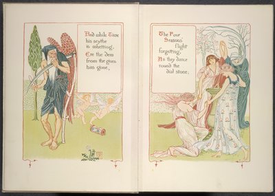 Baba Zamanı ve dört mevsim by Walter Crane