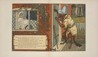 'Kırmızı Başlıklı Kız' için İllüstrasyon. by Walter Crane