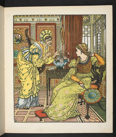 Hikaye için illüstrasyon, Prenses Belle étoile. by Walter Crane