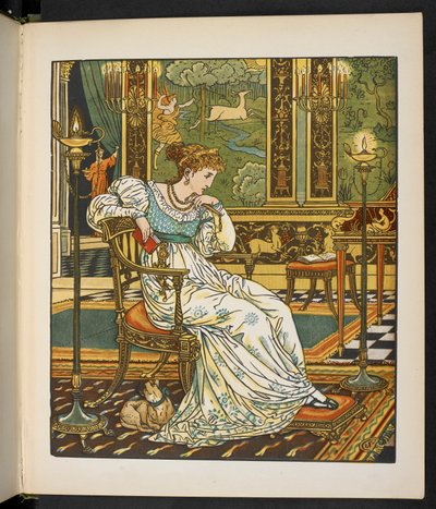 Hikaye için illüstrasyon, ormandaki Hind. by Walter Crane