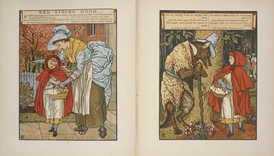 'Kırmızı Başlıklı Kız' için resimler. by Walter Crane