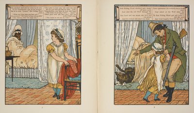 'Kırmızı Başlıklı Kız' için çizimler. by Walter Crane