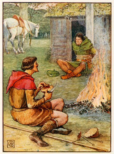 Küçük John ve Ormancı by Walter Crane
