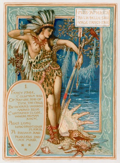 Amerika Güzeli olarak La Belle Sauvage Fantezi Ücretsiz by Walter Crane