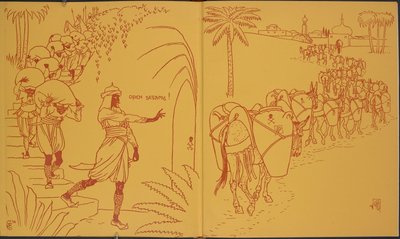 Açık susam'. "Kırk Haramiler" için İllüstrasyon. by Walter Crane