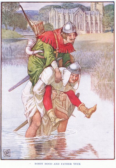 Robin Hood ve Baba Tuck, c.1920 by Walter Crane