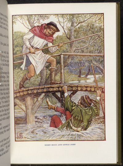 Robin Hood ve Küçük John by Walter Crane