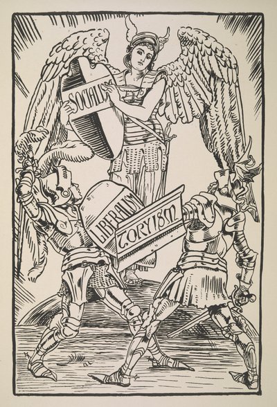 Dava İçin Karikatürlerden Sosyalizm, Liberalizm ve Toryizm by Walter Crane