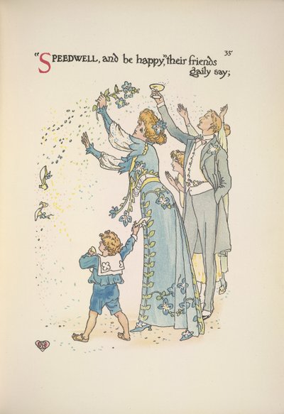 Yavşanotu. Konfeti atan düğün konukları by Walter Crane