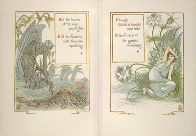 Bir sisin içinde gün batımı ve aşk by Walter Crane