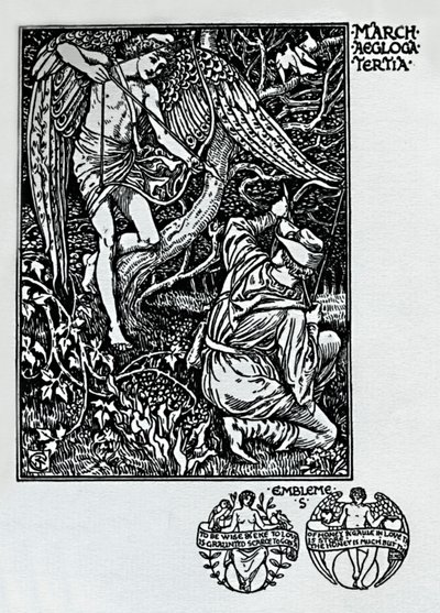 Çoban Takvimi - Mart 1898, 1923 by Walter Crane
