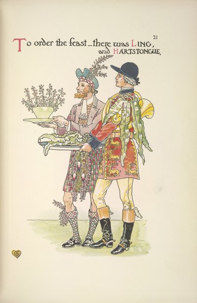 İki hizmetçi, Ling ve Hartstongue by Walter Crane