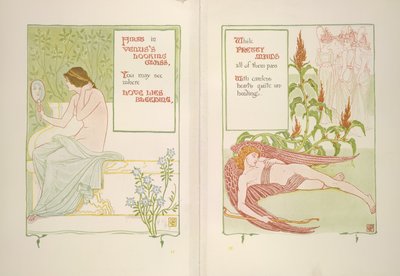 Venüs'ün aynası ve hizmetçileri by Walter Crane